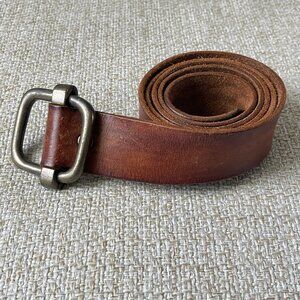 Classic men's belt Brown genuine leather classic belt Formal suit belt XL (40-42